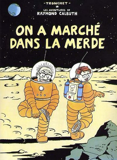Album de Tintin, détournement : On a marché dans la merde…